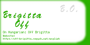 brigitta off business card